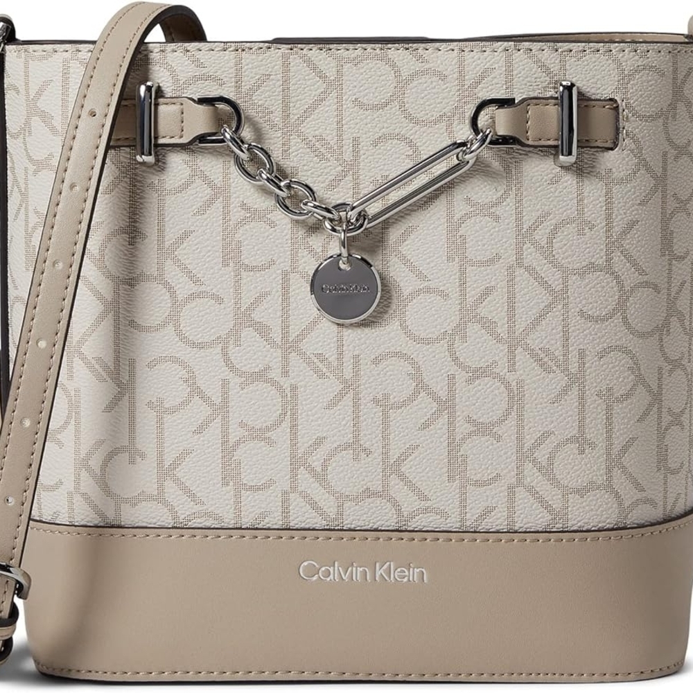 CALVIN KLEIN Adrina Crossbody Bag In Vanilla Khk - Picture 8 of 9